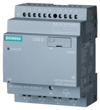 6ED1052-2HB08-0BA0 /LOGO! 24RCEO (AC), logic module, PS/I/O: 24 V DC/24 V AC/rel